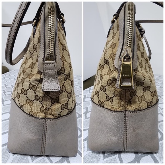 Authentic Gucci Beige/Grey GG Canvas Bree Original Shoulder Bag - Picture 8 of 16